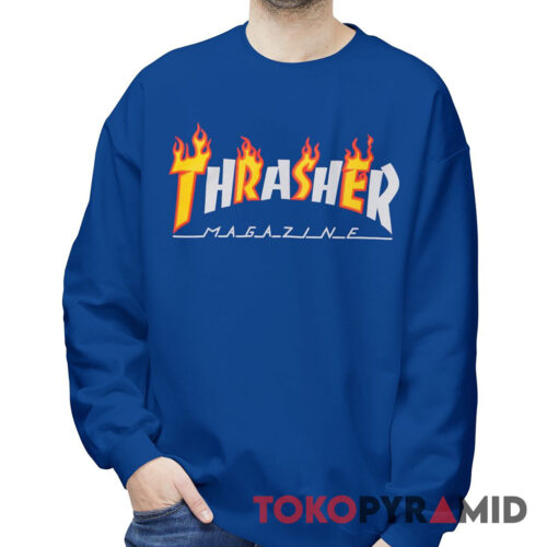 Rare Vintage Thrasher Magazine Flame Logo Sweatshirt