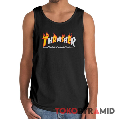 Rare Vintage Thrasher Magazine Flame Logo Tank Top