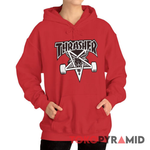 Rare Vintage Thrasher Magazine Skate Goat Logo Hoodie