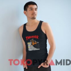 Rare Vintage Thrasher Neck Face Invert Tee 4 Rare Vintage Thrasher Neck Face Invert Tee Man Black Tanktop