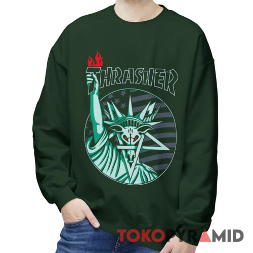 Rare Vintage Thrasher Skateboard Magazine Thrasher Liberty Goat Sweatshirt