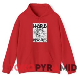 Rare Vintage Thrasher World Industries Tee 2 Rare Vintage Thrasher World Industries Tee Red Hoodie