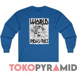 Rare Vintage Thrasher World Industries Tee 3 Rare Vintage Thrasher World Industries Tee Royal Long sleeved