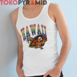 Rare Vintage University Hawaii Rainbow Surf Board Shirt