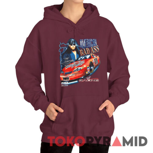 Rare Vintage WWF Undertaker American Badass Nascar Hoodie