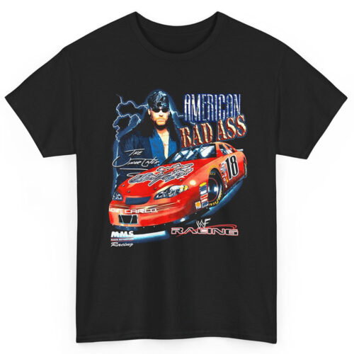 Rare Vintage WWF Undertaker American Badass Nascar Shirt