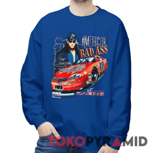 Rare Vintage WWF Undertaker American Badass Nascar Sweatshirt
