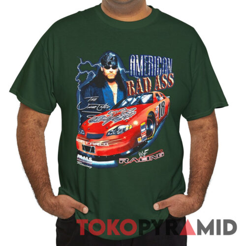 Rare Vintage WWF Undertaker American Badass Nascar Tee