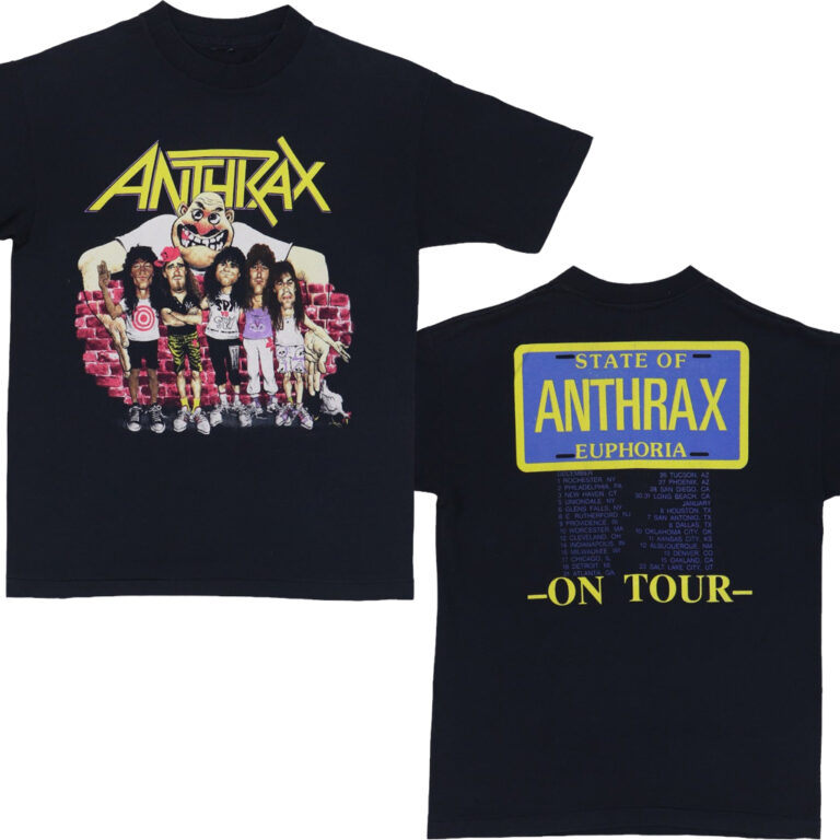 Rare Vintage 1988 Anthrax State Of Euphoria Tour Shirt - TokoPyramid