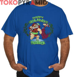 Rare Vintage The Flintstones Happy Holidays From Bedrock Shirt 4 Rare Vtg The Flintstones Happy Holidays From Bedrock Shirt