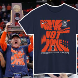 Rare We're Not Done Illinois Fighting Illini 2026 NCAA Men's Basketball Final Four Shirt