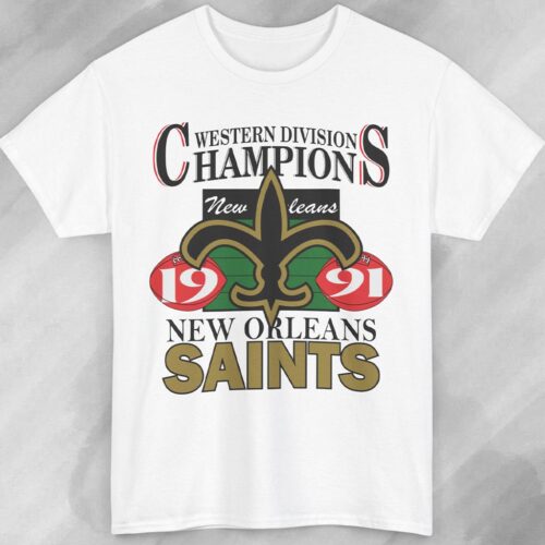 Rare Western Division Champions 1991 New Orleans Saints Shirt