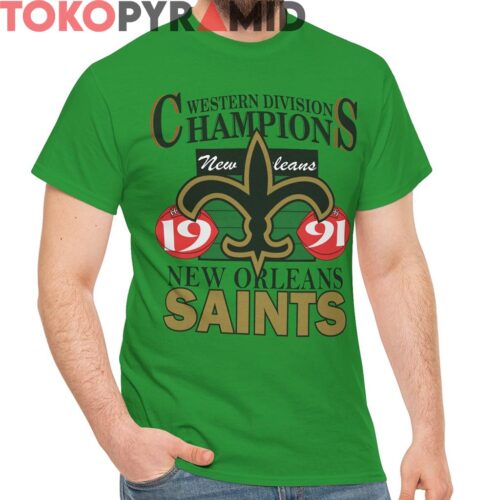 Rare Western Division Champions 1991 New Orleans Saints Shirt