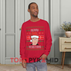 Rbg Ugly Christmas Merry Resistmas Holiday Red Long sleeved