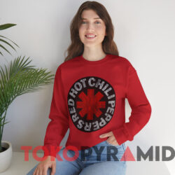 Red Hot Chili Peppers Asterisk Circle Distressed Logo T-shirt 2 Red Hot Chili Peppers Asterisk Circle Distressed Logo T shirt Red Sweatshirt