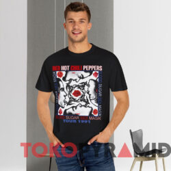 Red Hot Chili Peppers Blood Sugar Sex Magik Tour 1991 T shirt Black T shirt