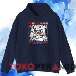 Red Hot Chili Peppers Blood Sugar Sex Magik Tour 1991 T-shirt 3 Red Hot Chili Peppers Blood Sugar Sex Magik Tour 1991 T shirt Navy Hoodie
