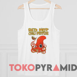 Red Hot Chili Peppers Fire Squid T-shirt 4 Red Hot Chili Peppers Fire Squid T shirt White TankTop