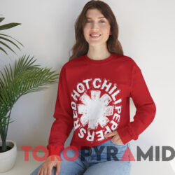 Red Hot Chili Peppers Logo Texture T-shirt 2 Red Hot Chili Peppers Logo Texture T shirt Red Sweatshirt