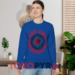 Red Hot Chili Peppers Rose Bssm Circle T shirt Blue Sweatshirt
