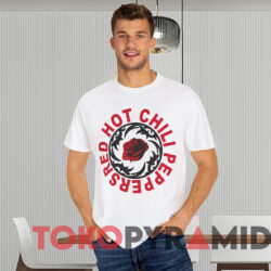 Red Hot Chili Peppers Rose Bssm Circle T shirt White T shirt
