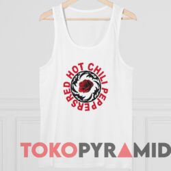 Red Hot Chili Peppers Rose Bssm Circle T shirt White TankTop