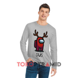 Reindeer Among Us SUS Christmas Sweatshirt 2 Reindeer Among Us Sus Christmas Grey Long sleeved