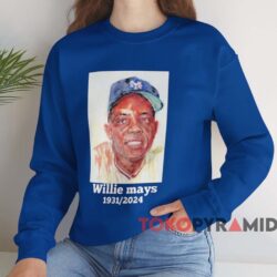 Rest in Peace Willie Mays 1931 2024 Shirt 4 Rest In Peace Willie Mays 1931 2024 Shirt Blue Sweatshirt