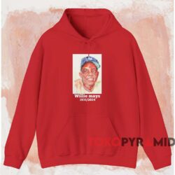 Rest in Peace Willie Mays 1931 2024 Shirt 2 Rest In Peace Willie Mays 1931 2024 Shirt Red Hoodie