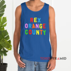 Rex Orange County Embroidered Magnet Blue Tank Top