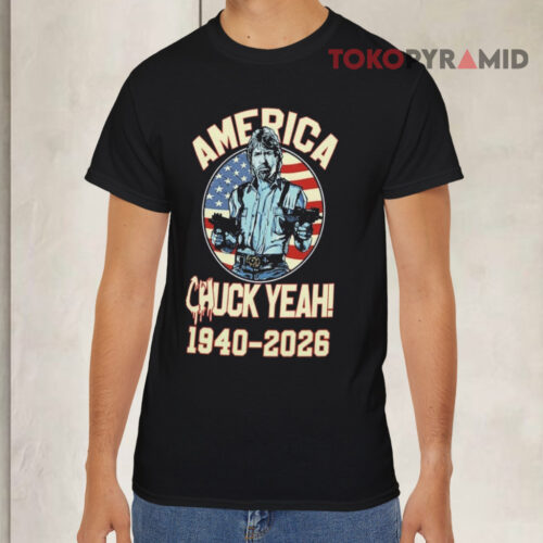 Rip Chuck Norris 1940 2026 Shirt American Chuck Yeah Black T shirt