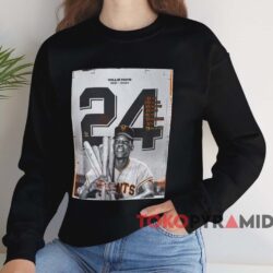 RIP To The GOAT Willie Mays 1931-2024 Shirt 3 Rip To The Goat Willie Mays 1931 2024 Shirt Black Sweatshirt