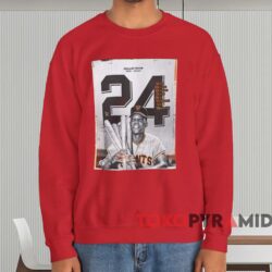 RIP To The GOAT Willie Mays 1931-2024 Shirt 4 Rip To The Goat Willie Mays 1931 2024 Shirt Red Sweatshirt