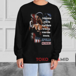 Rocky II One and Only Apollo Creed Shirt 4 Rocky Ii One And Only Apollo Creed Black Long sleeved