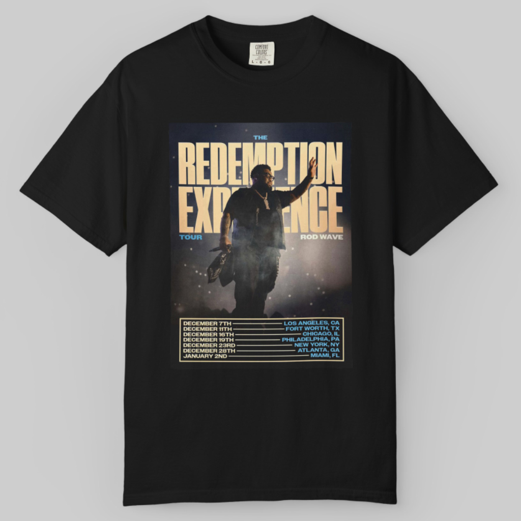 Rod Wave Redemption Tour 2025 T shirt Rod Wave Redemption Tour 2025 T shirt