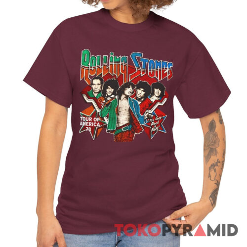 Rolling Stones 1978 Tour Of America Worlds Greatest Rock & Roll Band Shirt Front