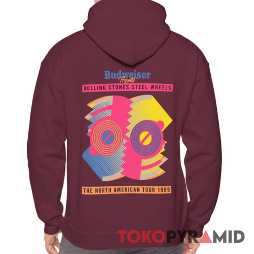 Rolling Stones 1989 Steel Wheels Concert The North American Tour Hoodie