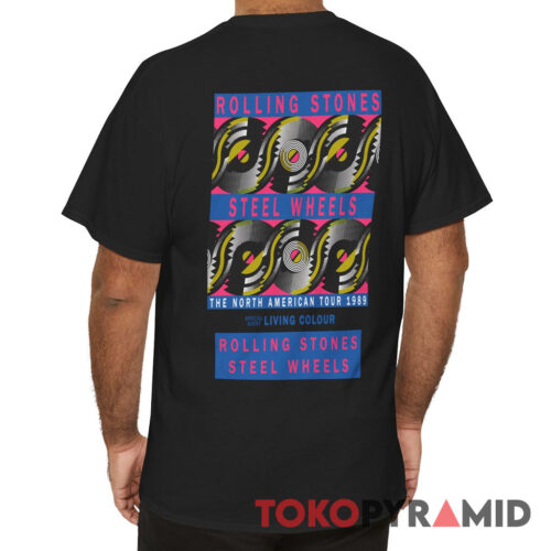 Rolling Stones 1989 Steel Wheels Tour Living Colour The North American Shirt Back