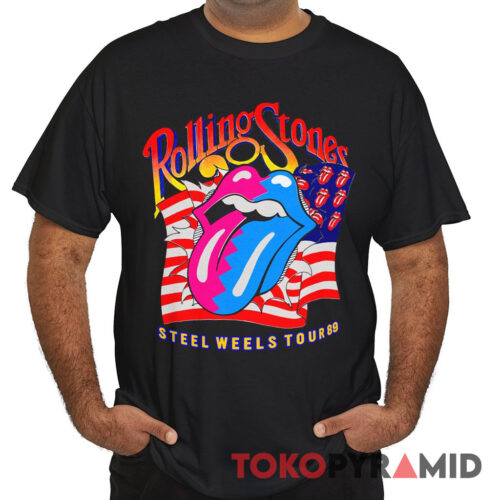 Rolling Stones 1989 Steel Wheels Tour Living Colour The North American Shirt Front