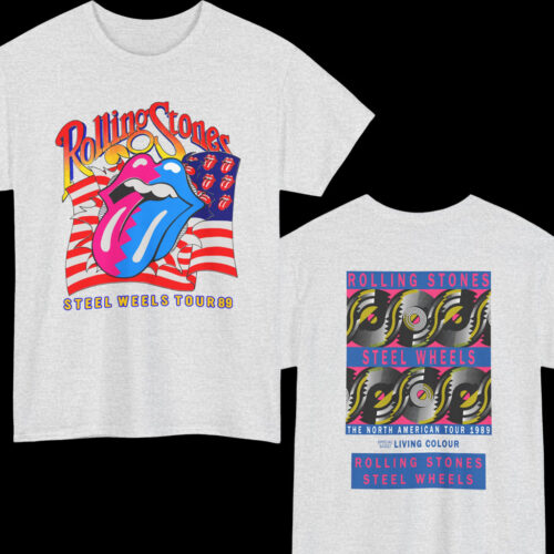 Rolling Stones 1989 Steel Wheels Tour Living Colour The North American T Shirt