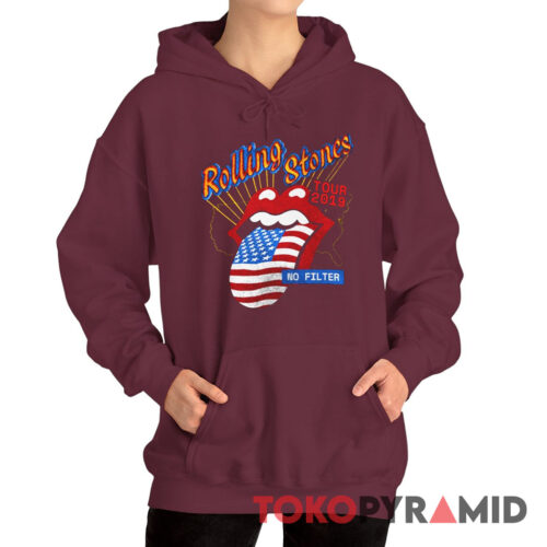 Rolling Stones No Filter Tour 2019 2 sided Rare Hoodie
