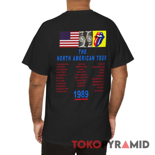 Rolling Stones Steel Wheels 1989 North American Tour Shirt Back