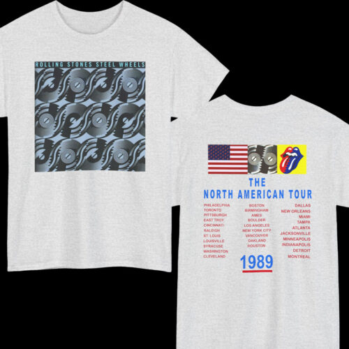 Rolling Stones Steel Wheels 1989 North American Tour T Shirt