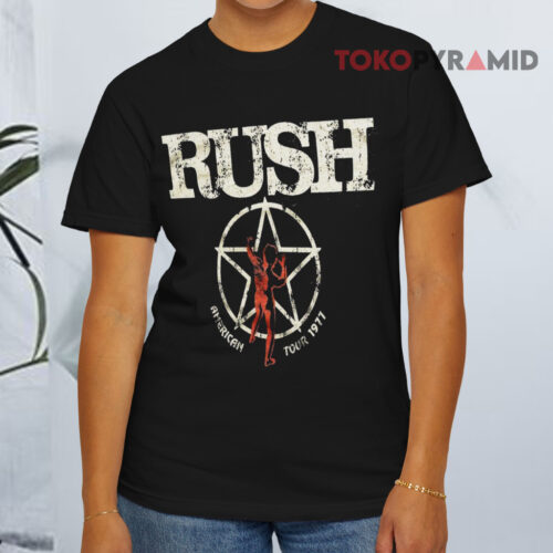 Rush American Tour 1977 Black T shirt