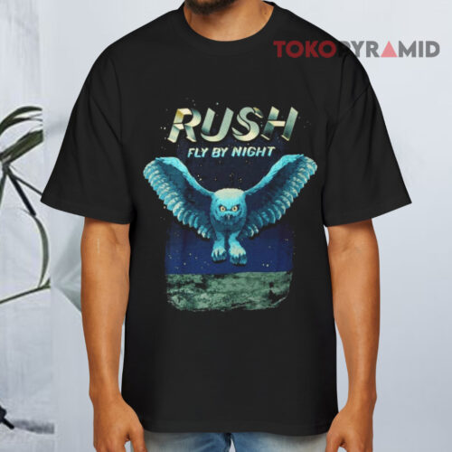 Rush Fly By Night Black T shirt Rush Fly By Night Black T shirt