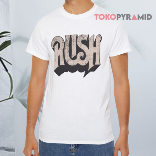 Rush Logo Vintage White T shirt Rush Logo Vintage White T shirt