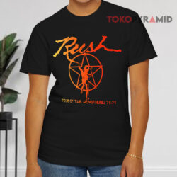 Rush Tour Of The Hemispheres 78 79 Black T shirt