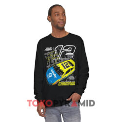 Ryan Blaney 2023 Champion Shirt NASCAR Cup Series 4 Ryan Blaney 2023 Champion Nascar Cup Series Black Long sleeved