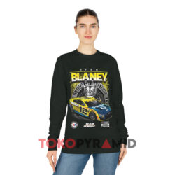 Ryan Blaney 2023 Team Penske Shirt NASCAR 4 Ryan Blaney 2023 Team Penske Nascar Cup Series Champion Black Long sleeved