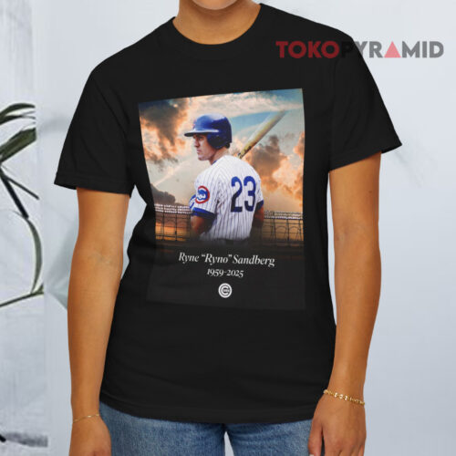 Ryne Sandberg 1959 2025 Memorial Black T shirt Ryne Sandberg 1959 2025 Memorial Black T shirt